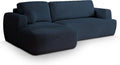 Masseno, Sofa rozkładana, 130x200 cm, Niebieski, płyta wiórowa, funkcja spania, miejsce do przechowywania