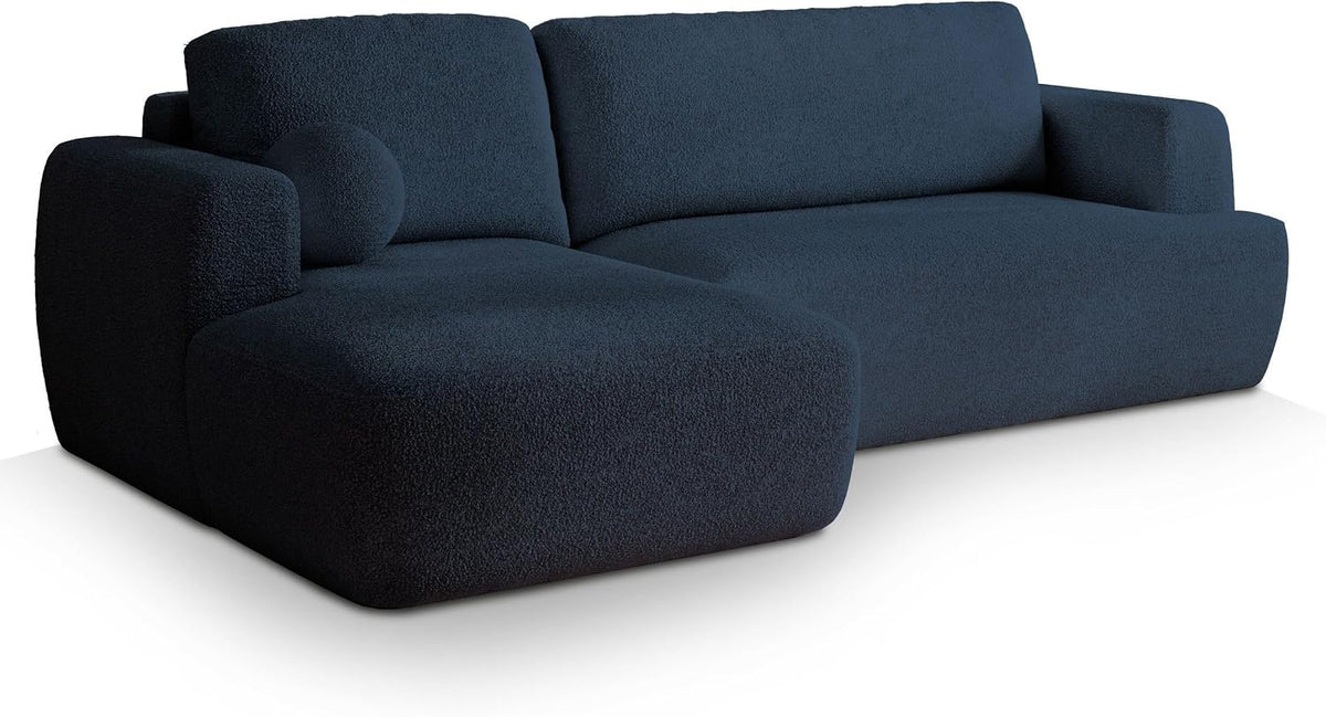 Masseno, Sofa rozkładana, 130x200 cm, Niebieski, płyta wiórowa, funkcja spania, miejsce do przechowywania