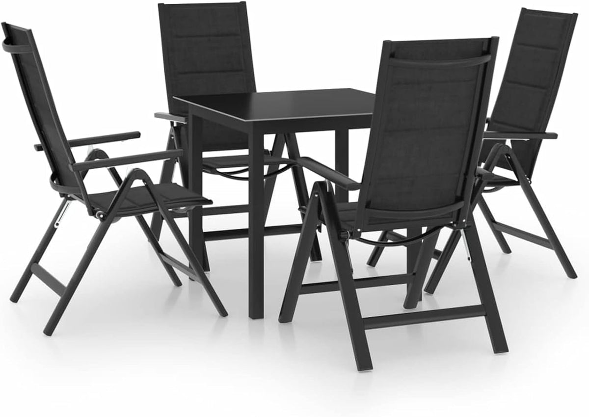 Zestaw mebli do jadalni, ShCuShan, Antracytowy, aluminium