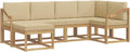 Sofa, vidaXL, 245 x 126,5 x 73 cm, Biały/Beżowy, modułowa konstrukcja