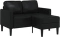 Sofa narożna, RMIHSJG, 125 x 118 x 85 cm, Czarny, lite drewno, 2-osobowa
