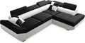 Sofa narożna, Robin, 280 cm, Czarny/Szary, aksamit, funkcja spania
