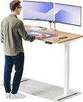 Biurko, Desktronic, 140 x 70 cm, Szary/Biały, metal, regulowana wysokość, USB