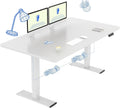 FLEXISPOT, Biurko, QB2, 140 x 70 cm, Biały, oświetlenie LED