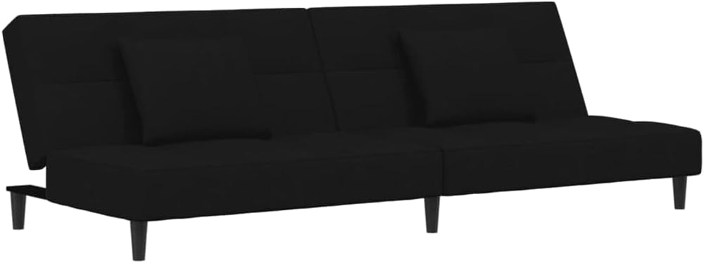 Sofa, vidaXL, 198 x 77 x 80 cm, Czarny, aksamit, 2-osobowa