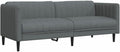vidaXL, Sofa, 193 x 76,5 x 74,5 cm, Szary, lite drewno, 3-osobowa