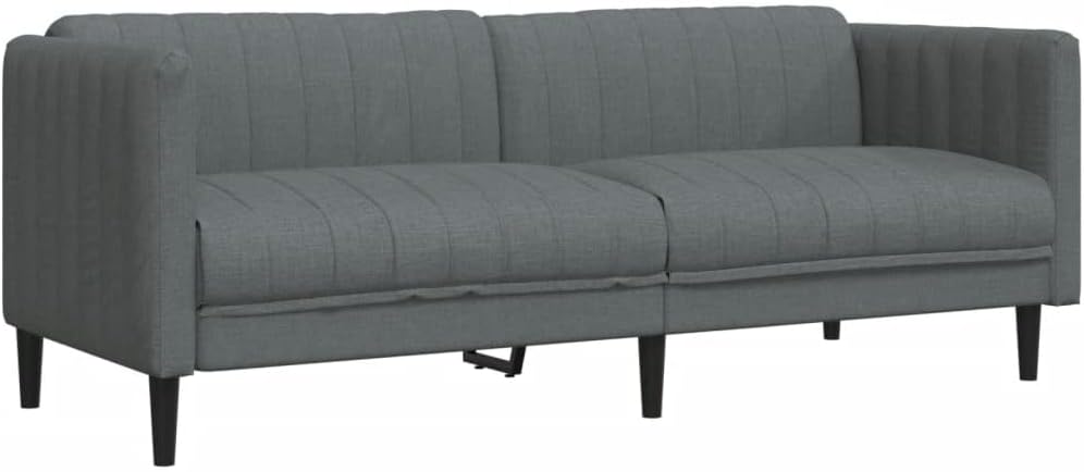 vidaXL, Sofa, 193 x 76,5 x 74,5 cm, Szary, lite drewno, 3-osobowa