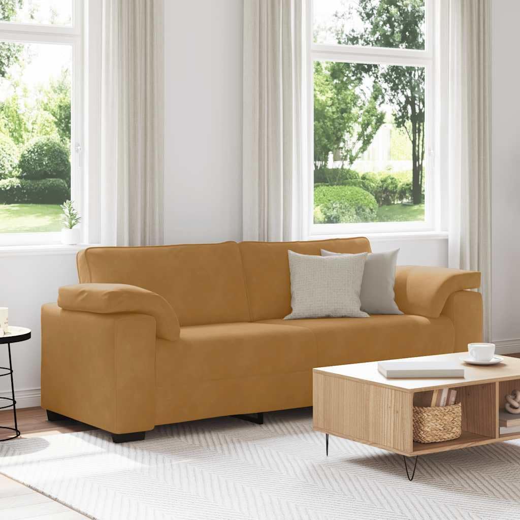 Sofa, LoogCape, 178 cm, Brązowy, aksamit, 3-osobowa