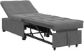 Sofa, vidaXL, 194 x 67 x 82 cm, Szary, aksamit, funkcja spania