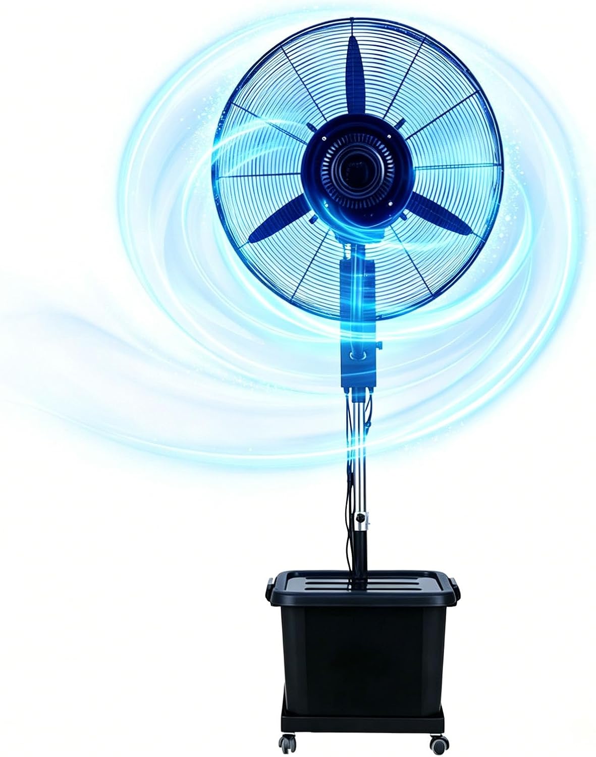Lsoiup, Wentylatory stojące, 200 cm, 42 l, 220 V, Biały, regulowana wysokość