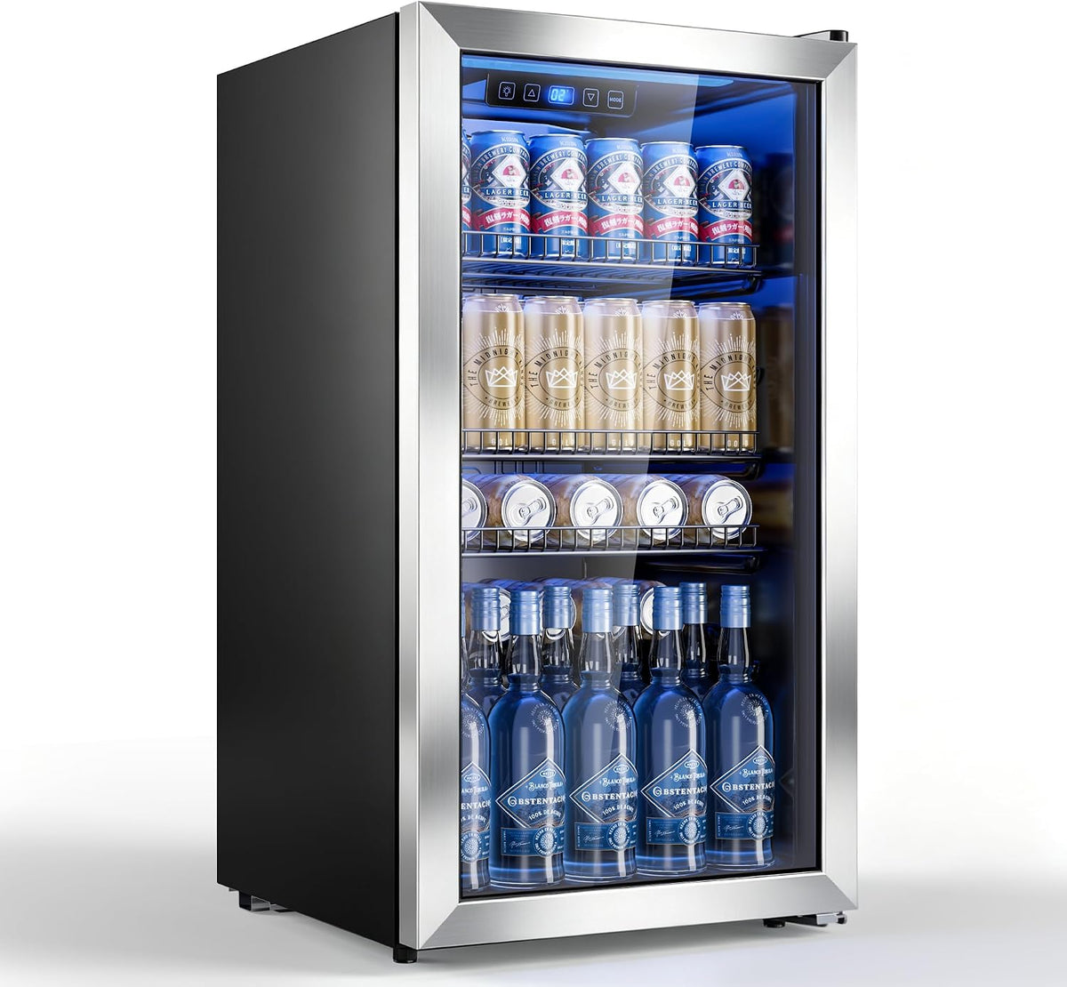 TRIUMPHKEY, Biurko, 90 l, Srebrny, regulowana wysokość, oświetlenie LED
