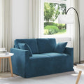 Sofa, Keeushr, 138 x 78 x 80 cm, Niebieski, aksamit, modułowa konstrukcja