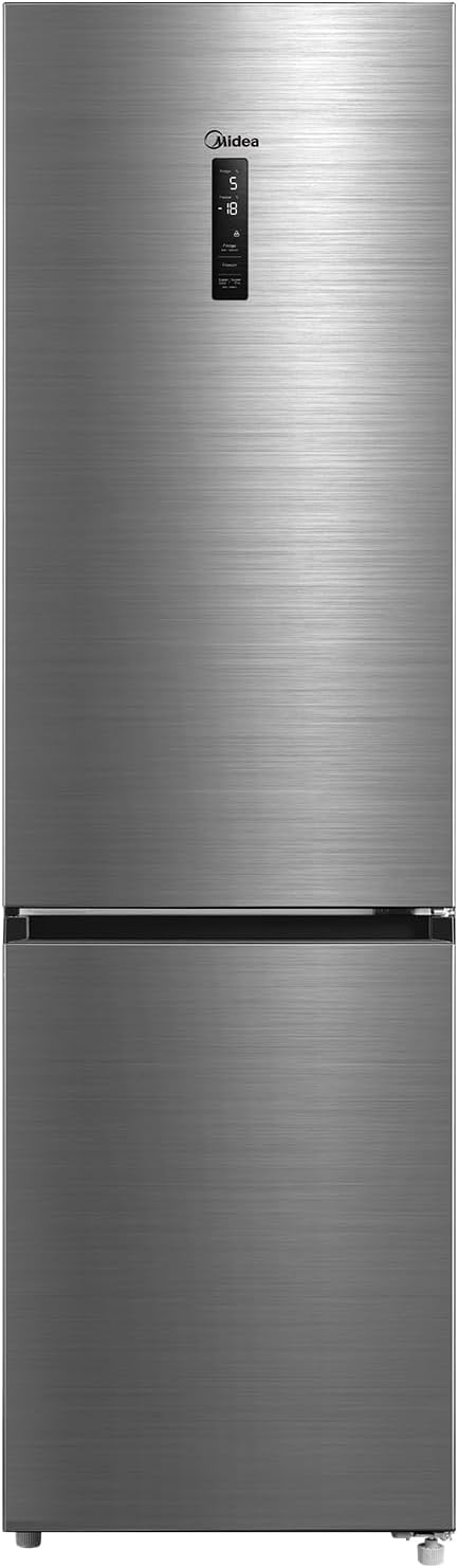 Midea, Lodówka, MDRB521MIC46A, 256 l, 201 cm, 38 dB, Biały, stal nierdzewna, Wi-Fi, No Frost