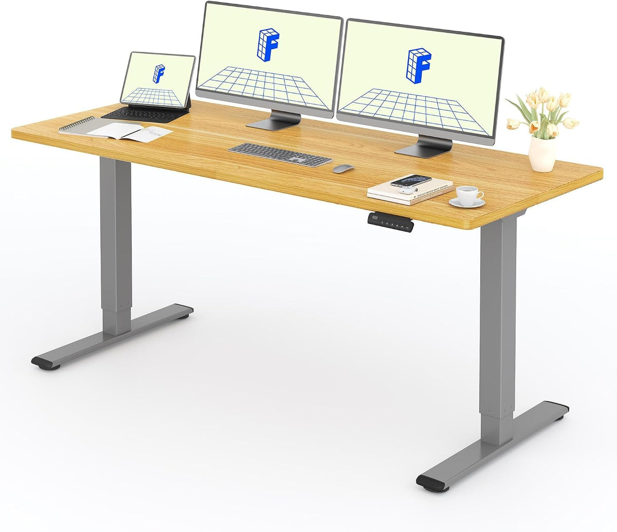 FLEXISPOT, Biurko, 180 x 80 cm, Szary, regulowana wysokość