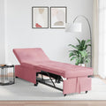 Sofa rozkładana, EMYRLXQW, 3 W, Różowy, aksamit, 3 w 1