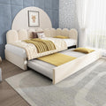 Sofa, Arhatreya, 90 x 200 cm, Beżowy, aksamit, funkcja spania