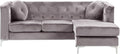 Sofa, Beliani, 175x60 cm, Szary, aksamit, 3-osobowy, modułowa konstrukcja