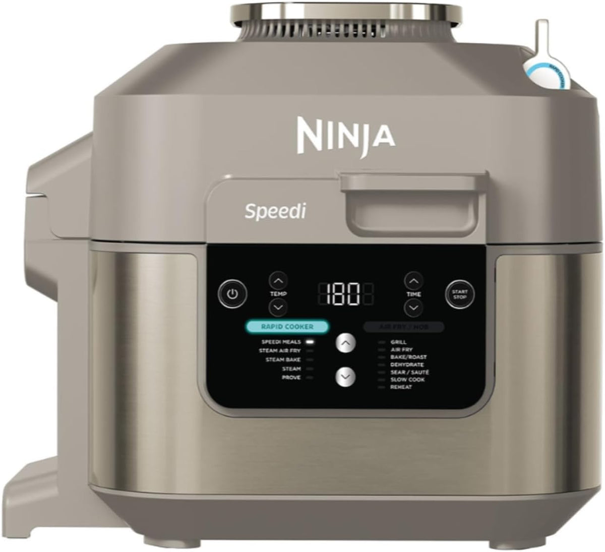 Ninja, Frytkownica beztłuszczowa, ON500EUSTGD, 10 W, 5,7 l, 31 cm, Złoty/Szary, funkcja grilla