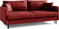 Sofa, LIKMA, 209x93x92 cm, Czerwony, aksamit, funkcja spania
