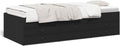 Sofa, pokgdf, 2 W, 203 x 93 x 45,5 cm, Czarny, materiał drewnopochodny, funkcja spania, 6 szuflad, 2 w 1