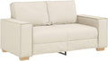 Sofa, vidaXL, 160x78x84 cm, Biały/Beżowy, lite drewno, 2-osobowa