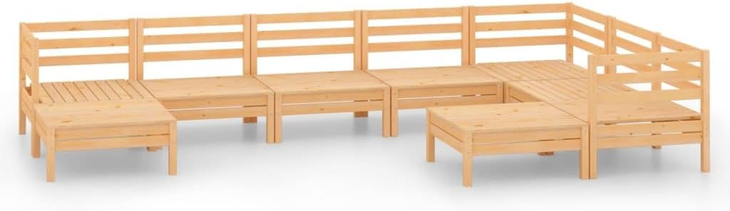 Sofa, vidaXL, 63,5 x 63,5 x 62,5 cm, Pomarańczowy/Beżowy, lite drewno, modułowa konstrukcja, odporność na warunki atmosferyczne