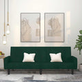Sofa, KKgypkn, 220 x 84,5 x 69 cm, 2 W, Zielony, aksamit, 2-osobowa, 2 w 1