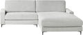 Sofa narożna, Beliani, 236x55 cm, Czarny/Szary, metal, 3 osobowa