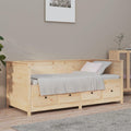 Tonture, Sofa, 90 x 190 cm, Szary/Beżowy, lite drewno