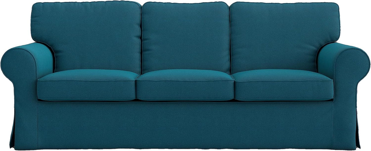 MASTERS OF COVERS, Narzuty na sofy, 218 x 88 x 88 cm, Niebieski, 3-osobow, funkcja spania