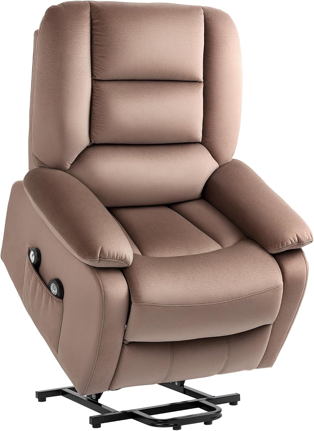 Fotel, HOMCOM, 185 cm, 240 V, Brązowy/Pomarańczowy, pilot zdalnego sterowania