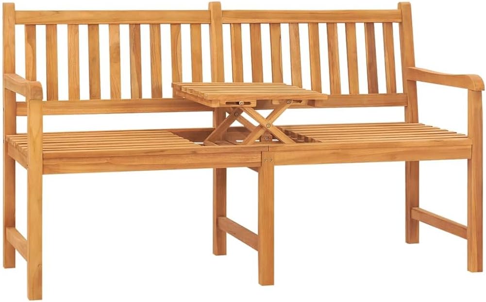 Ławka, vidaXL, 150 cm, Pomarańczowy/Beżowy, 3-osobowa