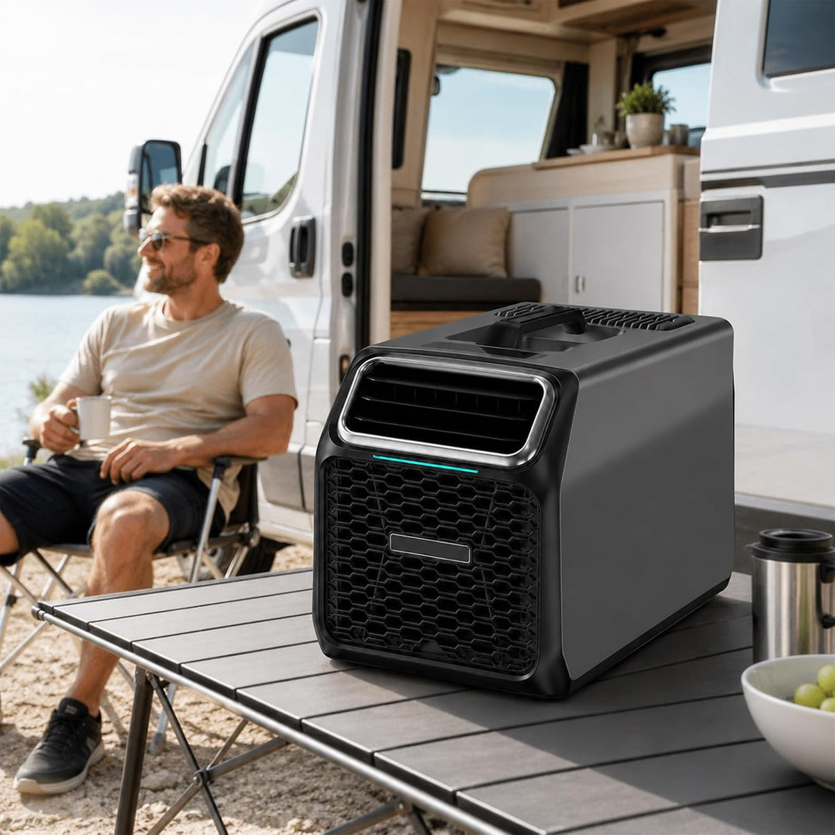TBANVOO, Klimatyzator przenośny, 3800ALE, 2700 BTU, 54.3 x 31.5 x 36,3 cm, 800 W, Biały