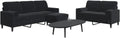 Sofa, YunCangg, 137 x 77 x 80 cm, Czarny, aksamit, 2-osobowej