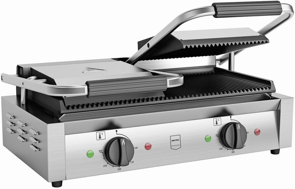METRO Professional, Grill elektryczny, GPG2201, 57 x 36 x 20 cm, Srebrny, stal nierdzewna, funkcja grilla