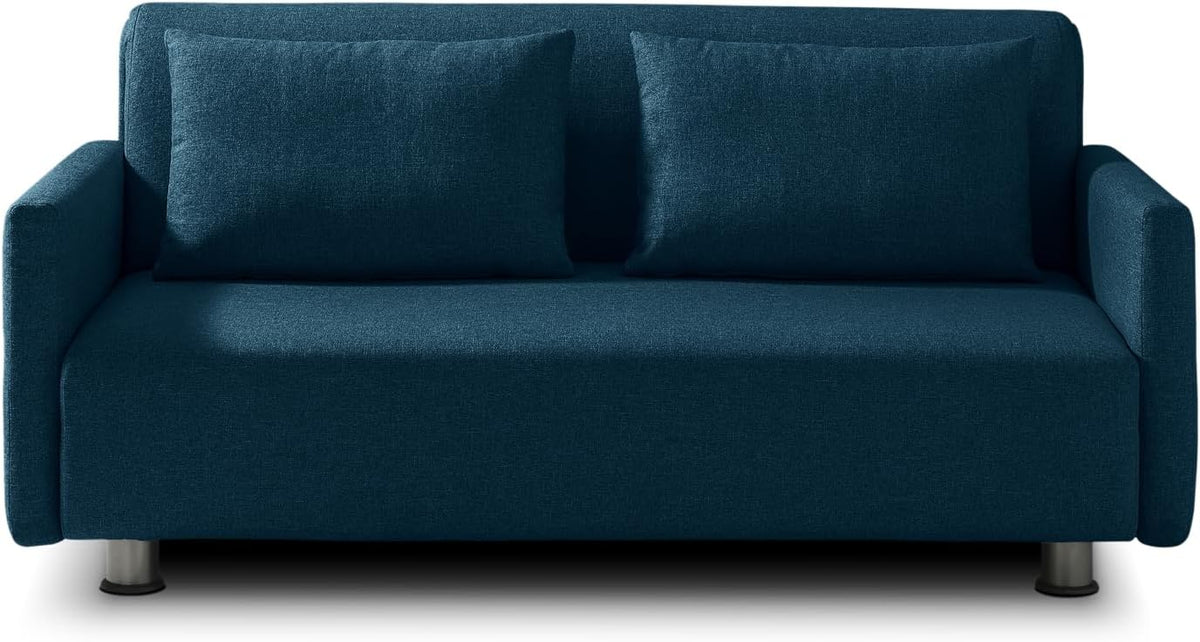 Sofa rozkładana, EVERGREENWEB MATERASSI & BEDS, 160 x 190 cm, Niebieski, 2-osobowa