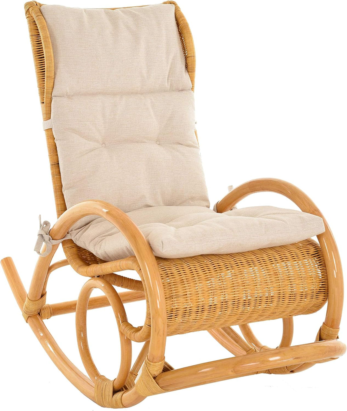 Korb-Outlet, Fotel, 58 cm, Beżowy/Pomarańczowy, polirattan