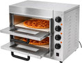 Mqwdxzfes, Piec do pizzy, 3000 W, Srebrny, stal nierdzewna