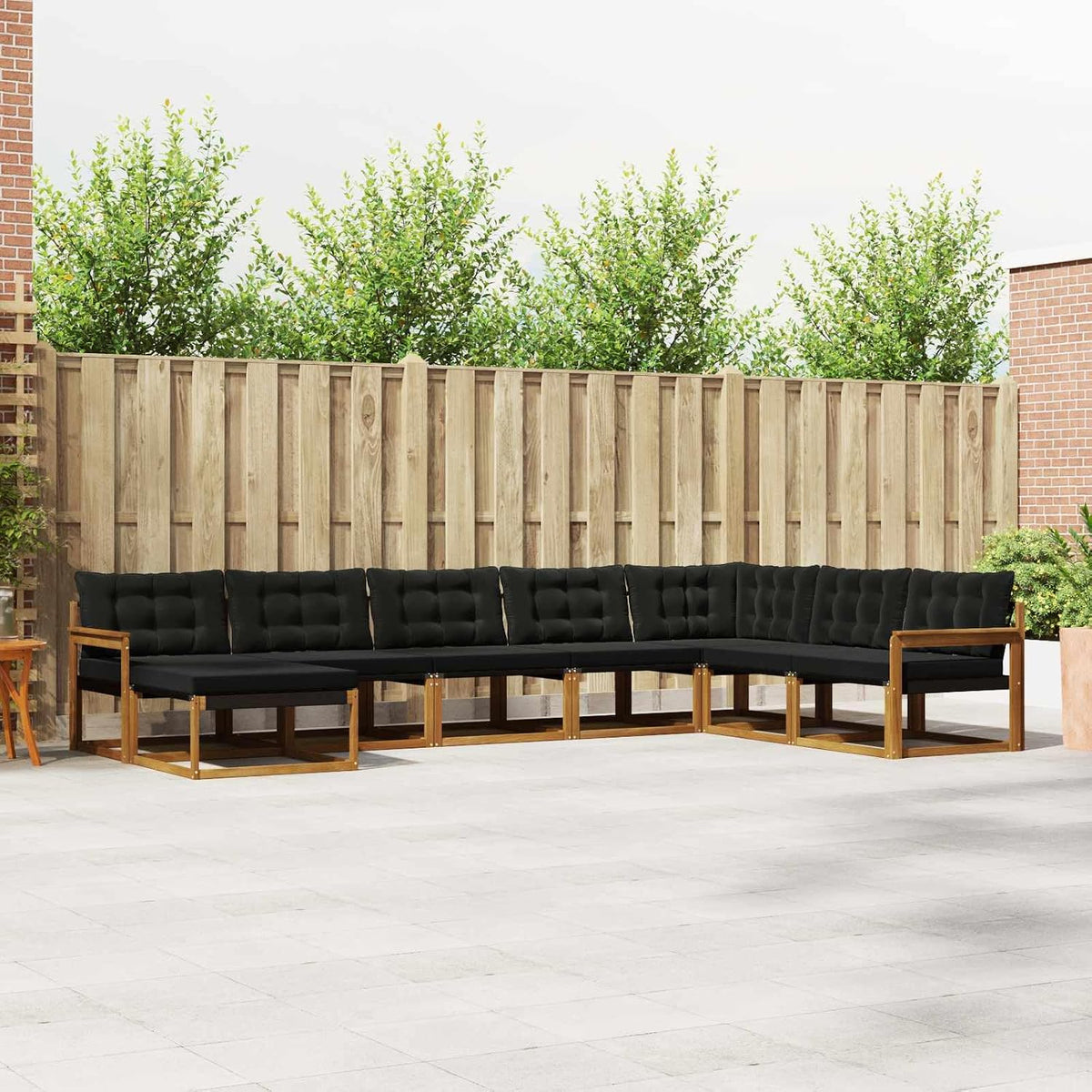 QZZCED, Sofa, 406 x 247,5 x 73 cm, Czarny