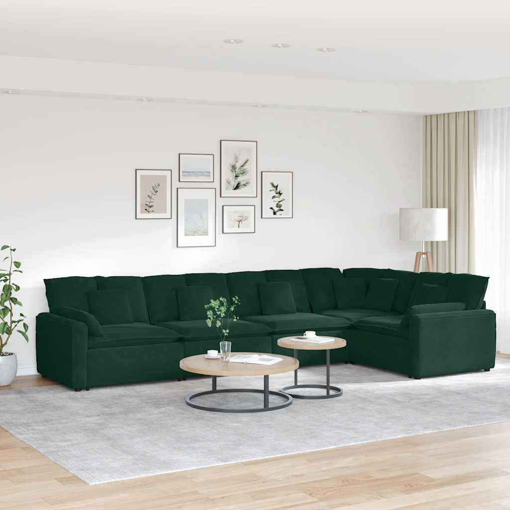 Keeushr, Sofa, 417 x 217 x 64 cm, Zielony, aksamit, modułowa konstrukcja