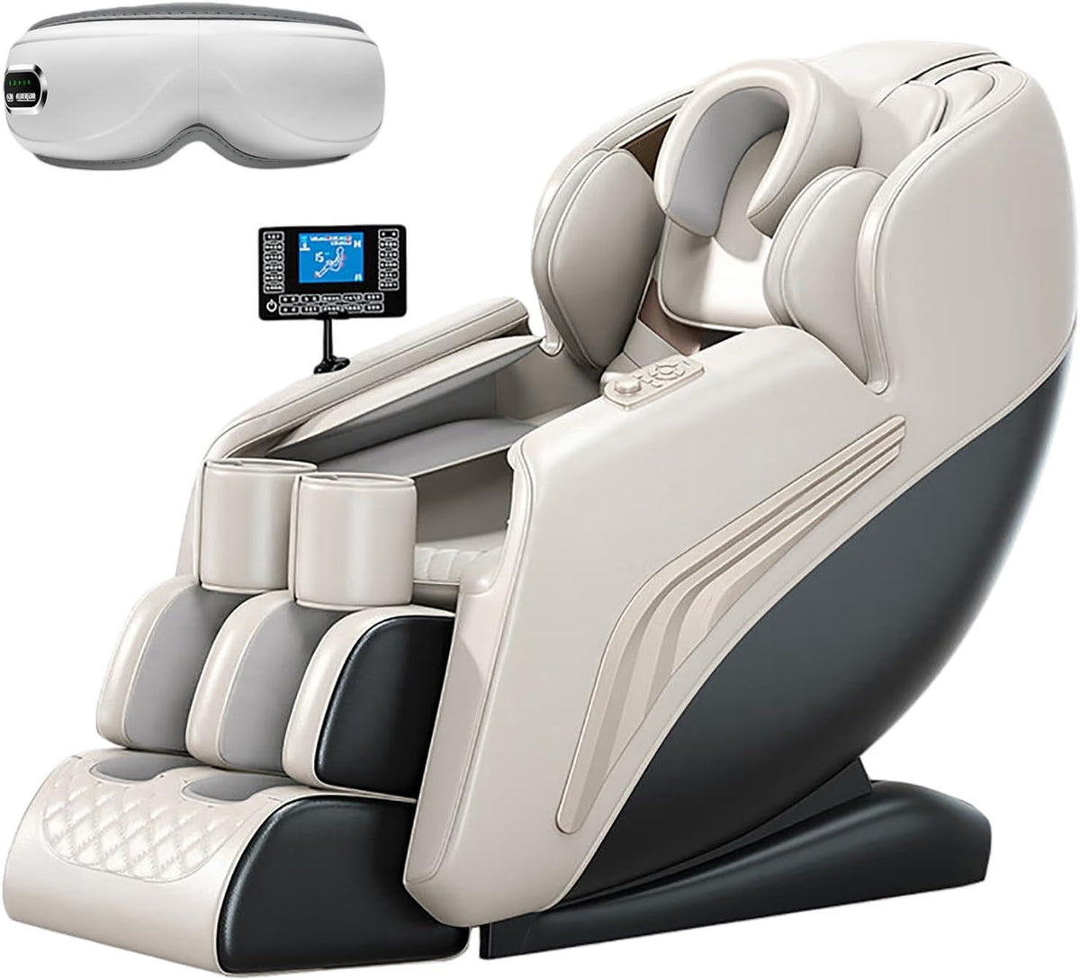 Fotel, KJYUN, 220 V, 2 cm, Szary/Biały, Bluetooth, pilot zdalnego sterowania