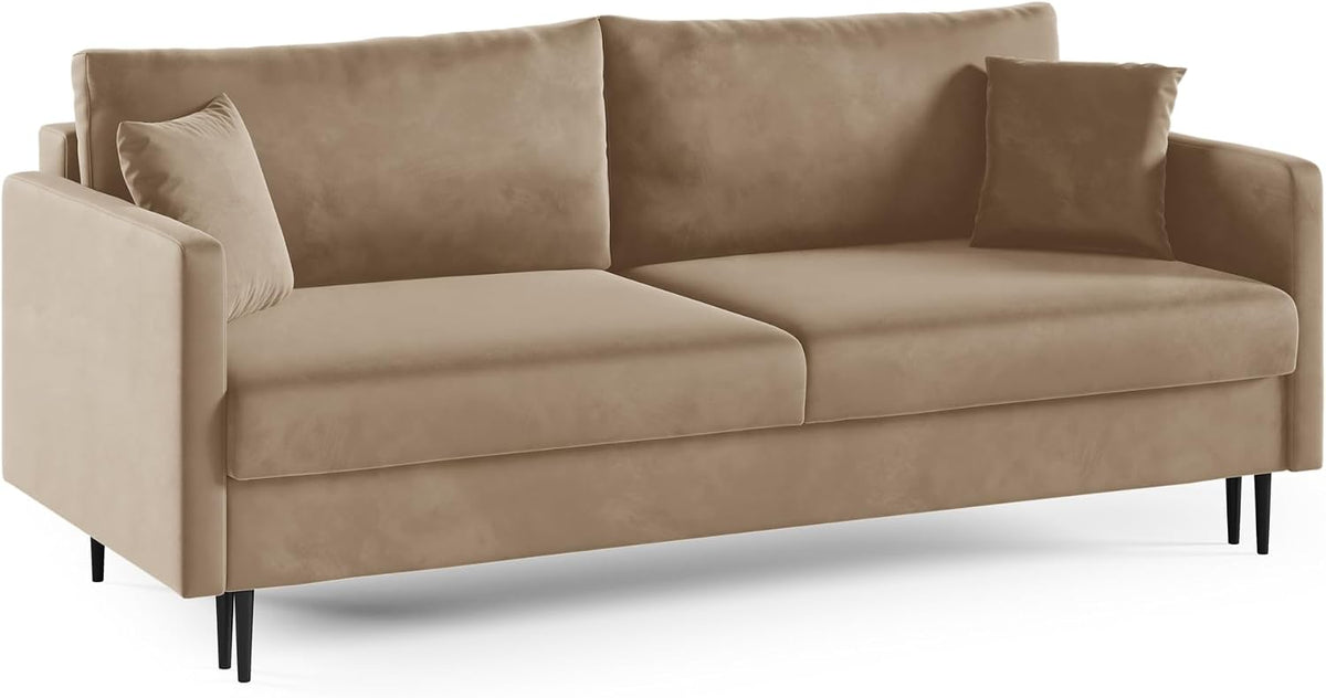 Sofa, LIKMA, 209x93x92 cm, Beżowy, funkcja spania