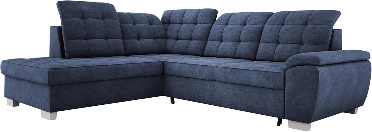 Sofa, DomiMeble, 186x125 cm, Niebieski, funkcja spania