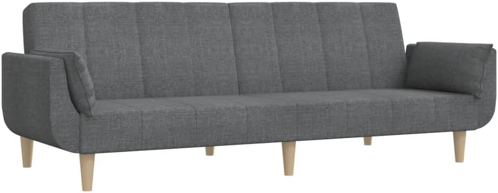 Sofa, vidaXL, Szary, 2-osobowa, funkcja spania